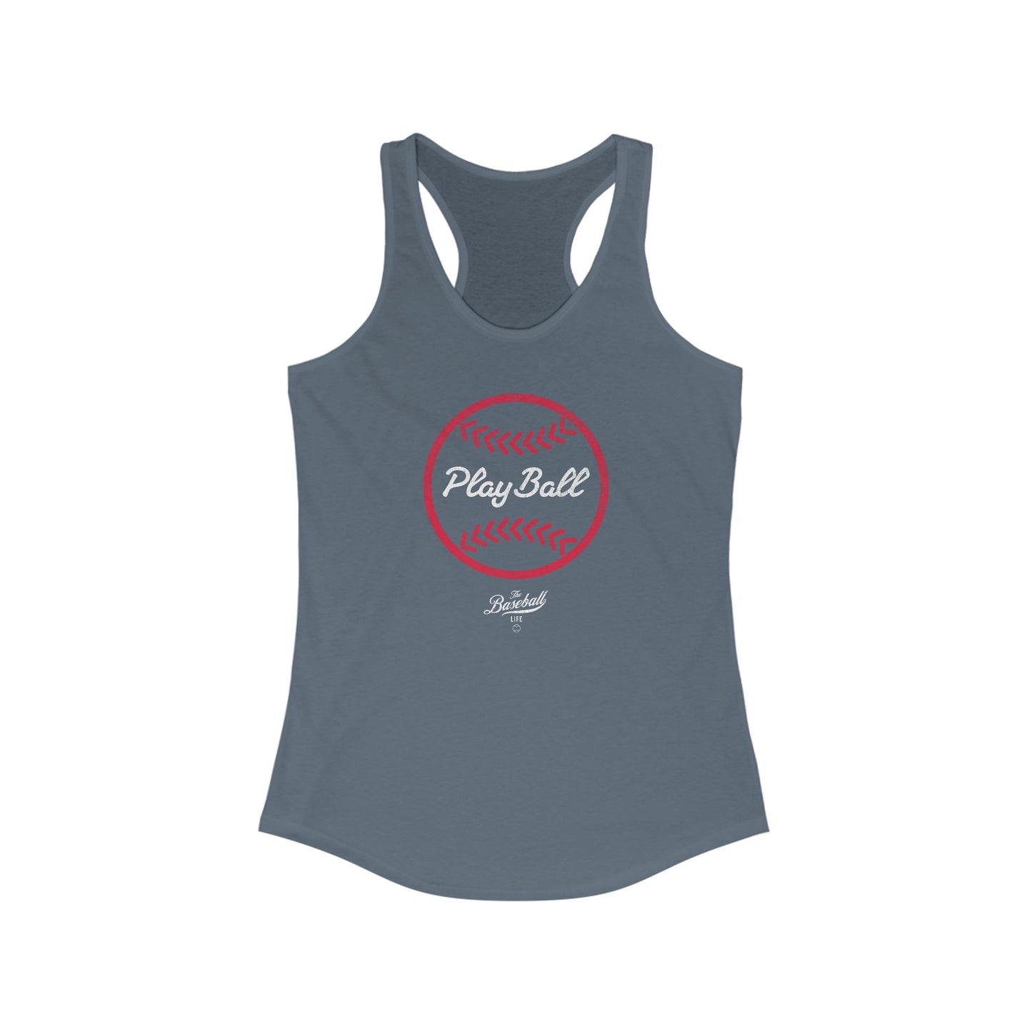 Play Ball Graphic Baseball_Women's Racerback Tank