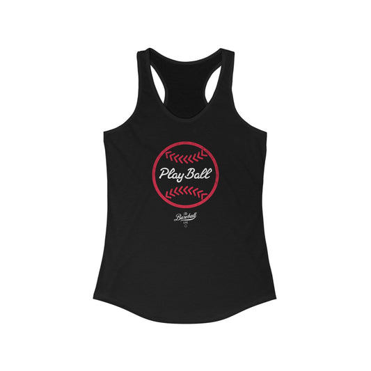 Play Ball Graphic Baseball_Women's Racerback Tank
