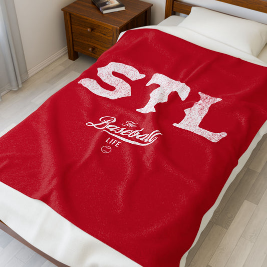 Velveteen Plush Blanket_The Baseball Life City Series_STL