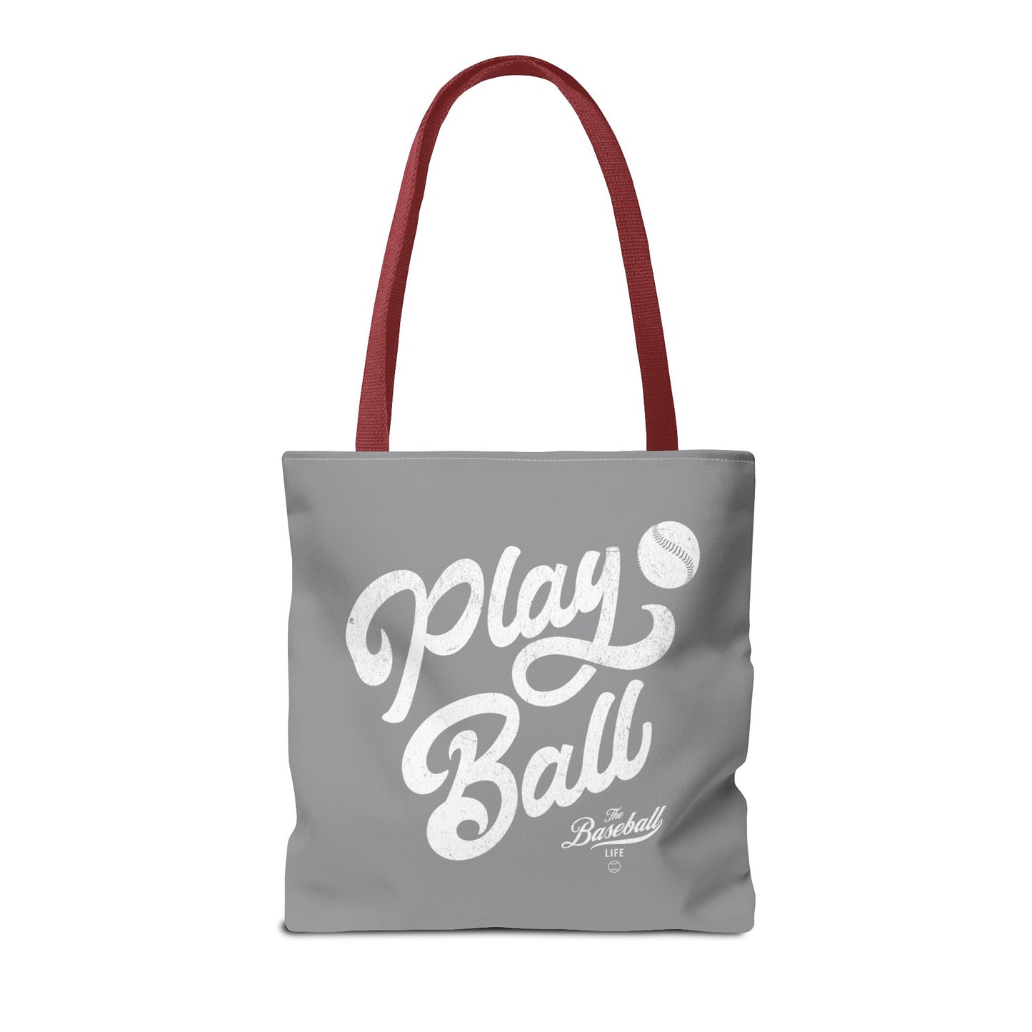 Play Ball Script Tote Bag_Medium Gray