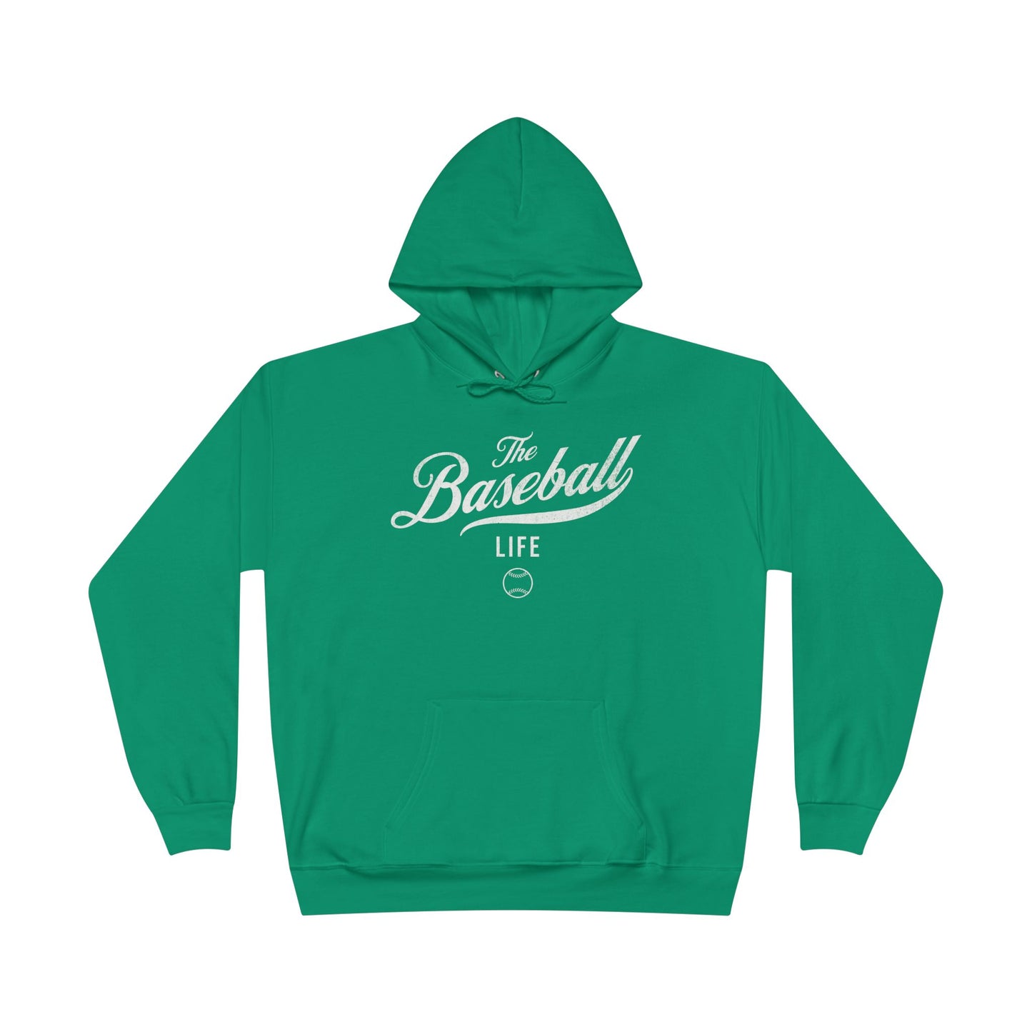 The Baseball Life Hoodie w/Grommets_White Print