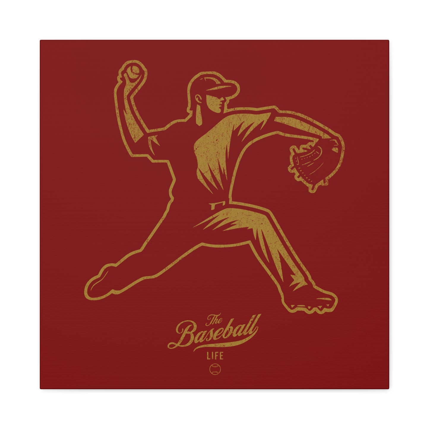 Pitcher Icon Wall Art Canvas_Cardinal Red