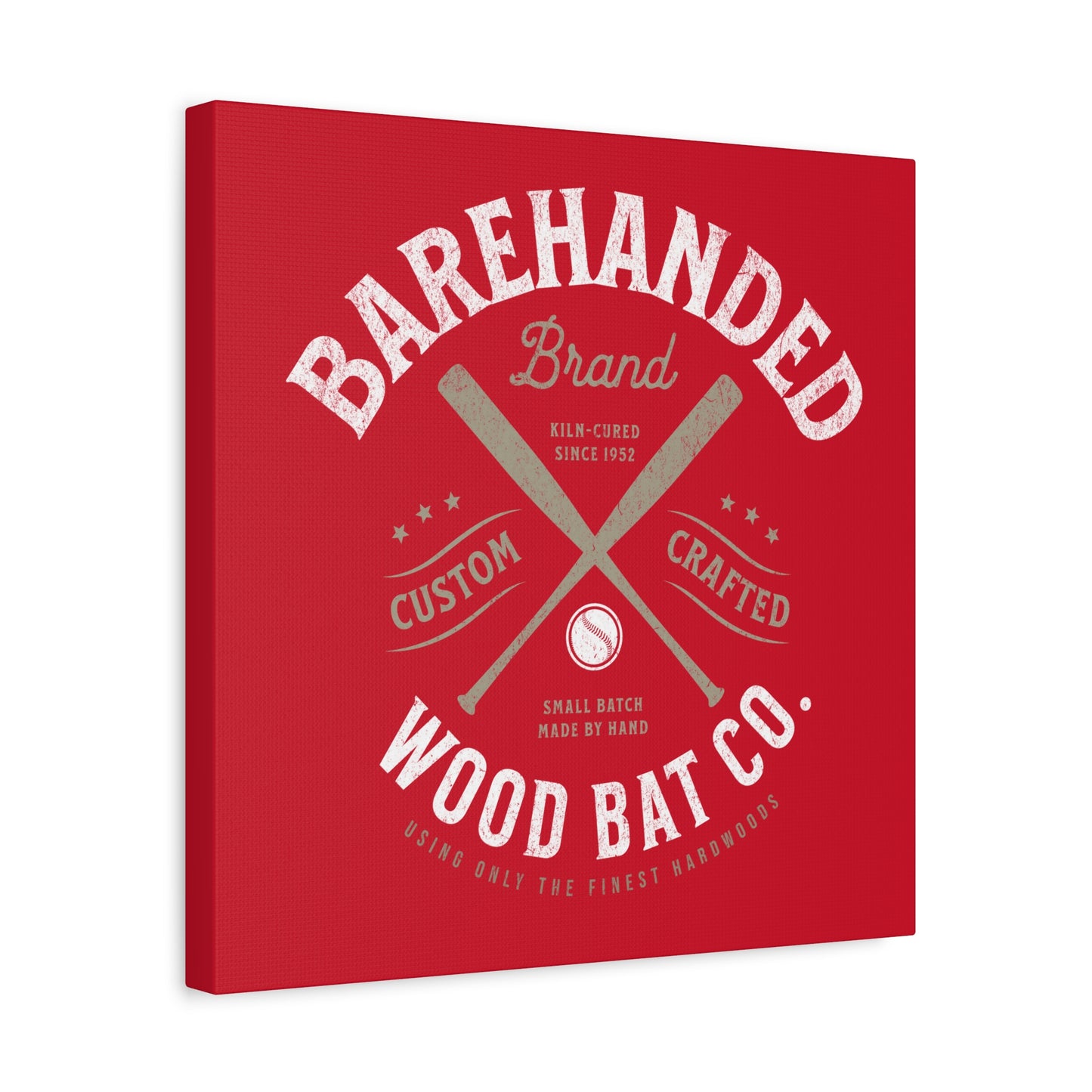 Barehanded Wood Bat Co. Wall Art Canvas_Red