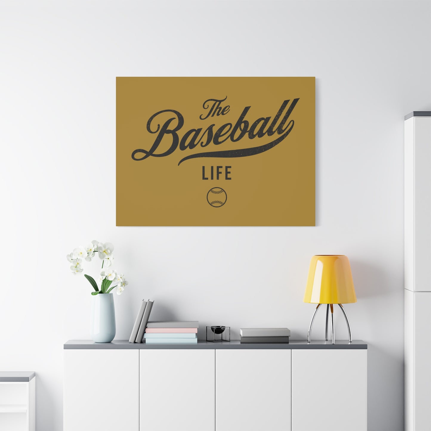 Wall Art Canvas_Old Gold w Black
