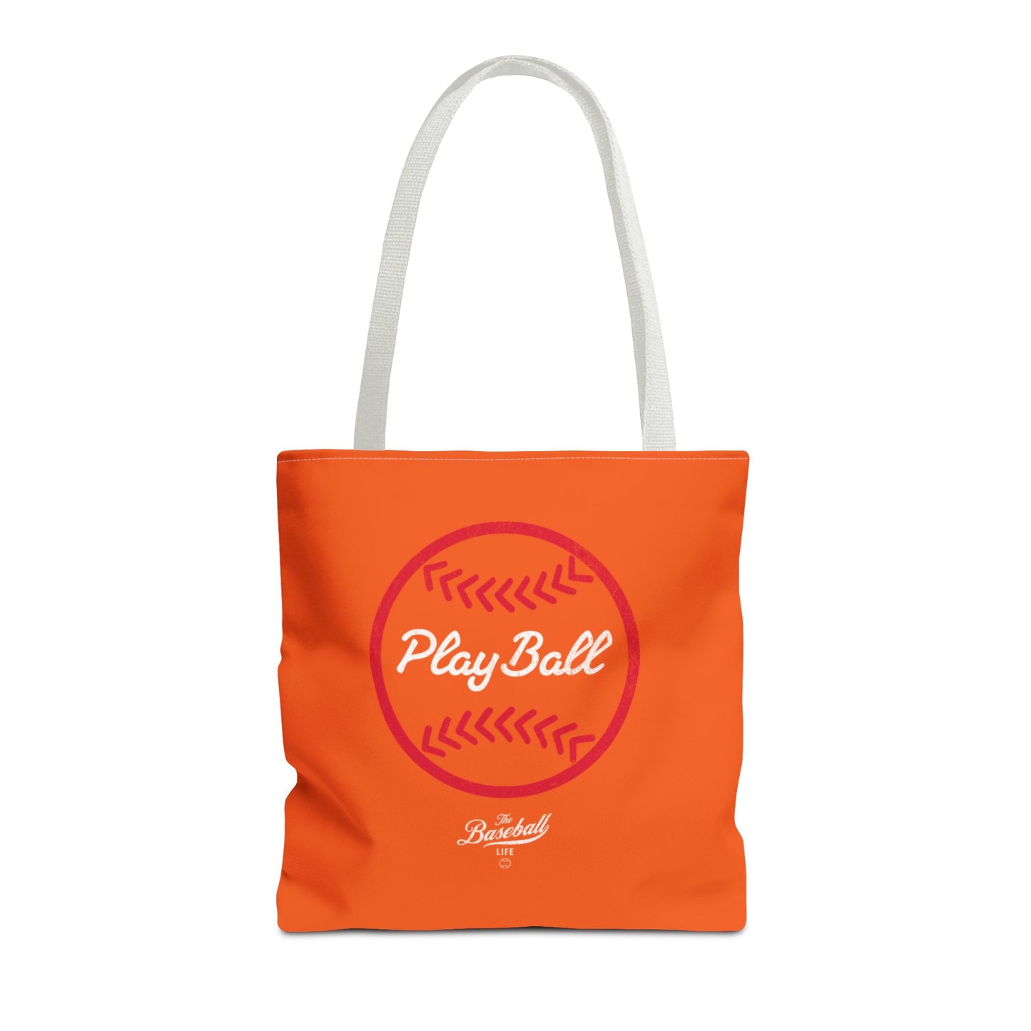 Baseball Icon Play Ball Tote Bag_Orange