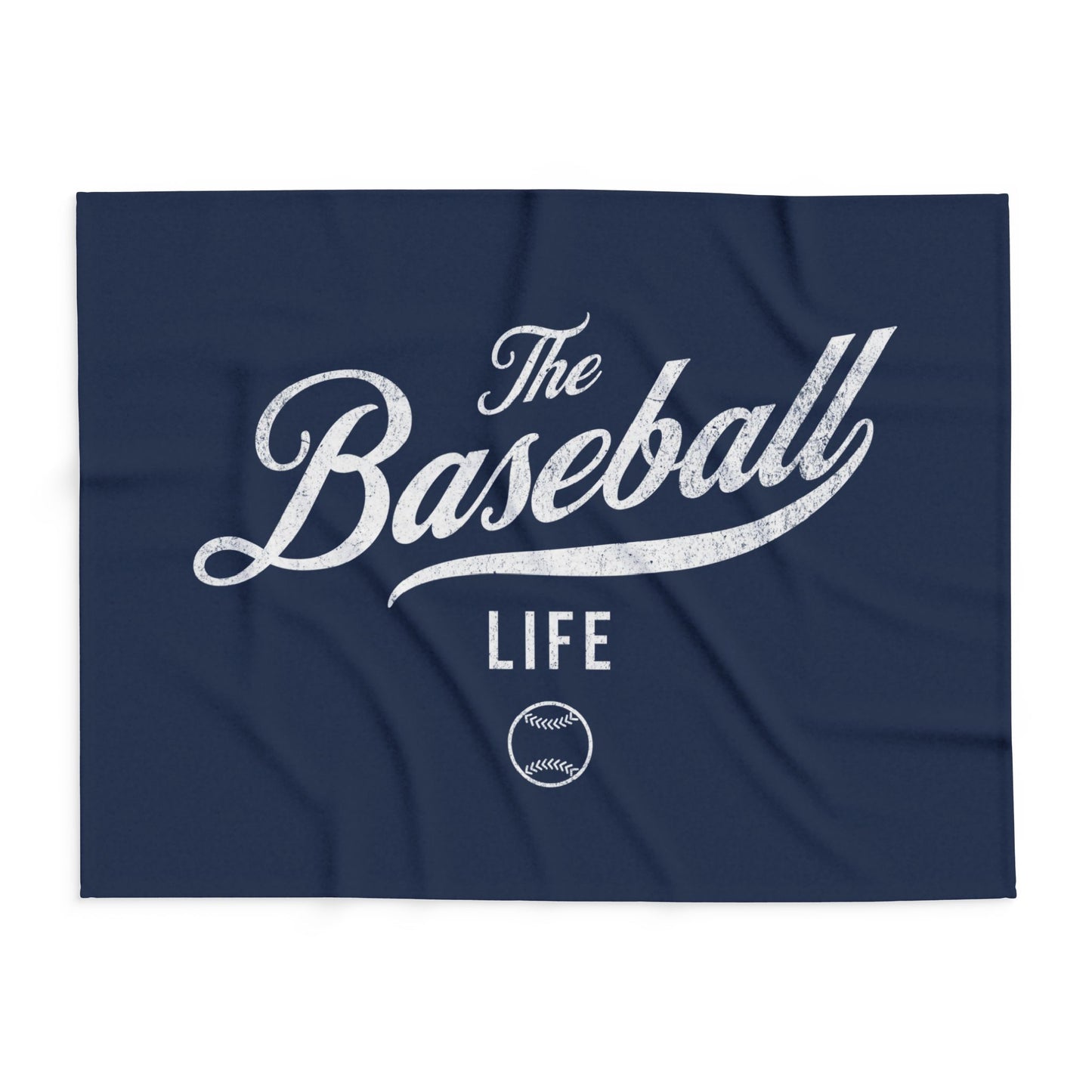 Fleece Blanket_Navy w White Print