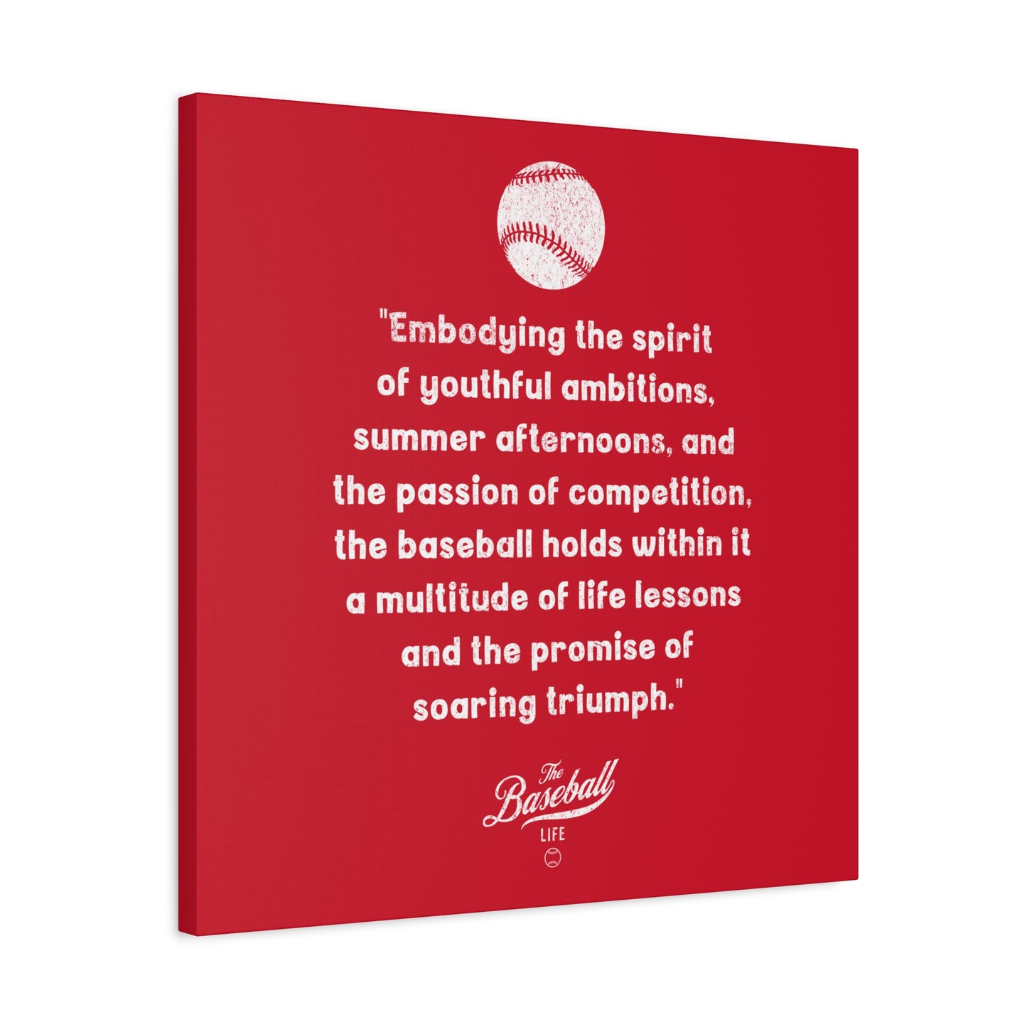 The Baseball Life "Verse" Wall Art Canvas_Red