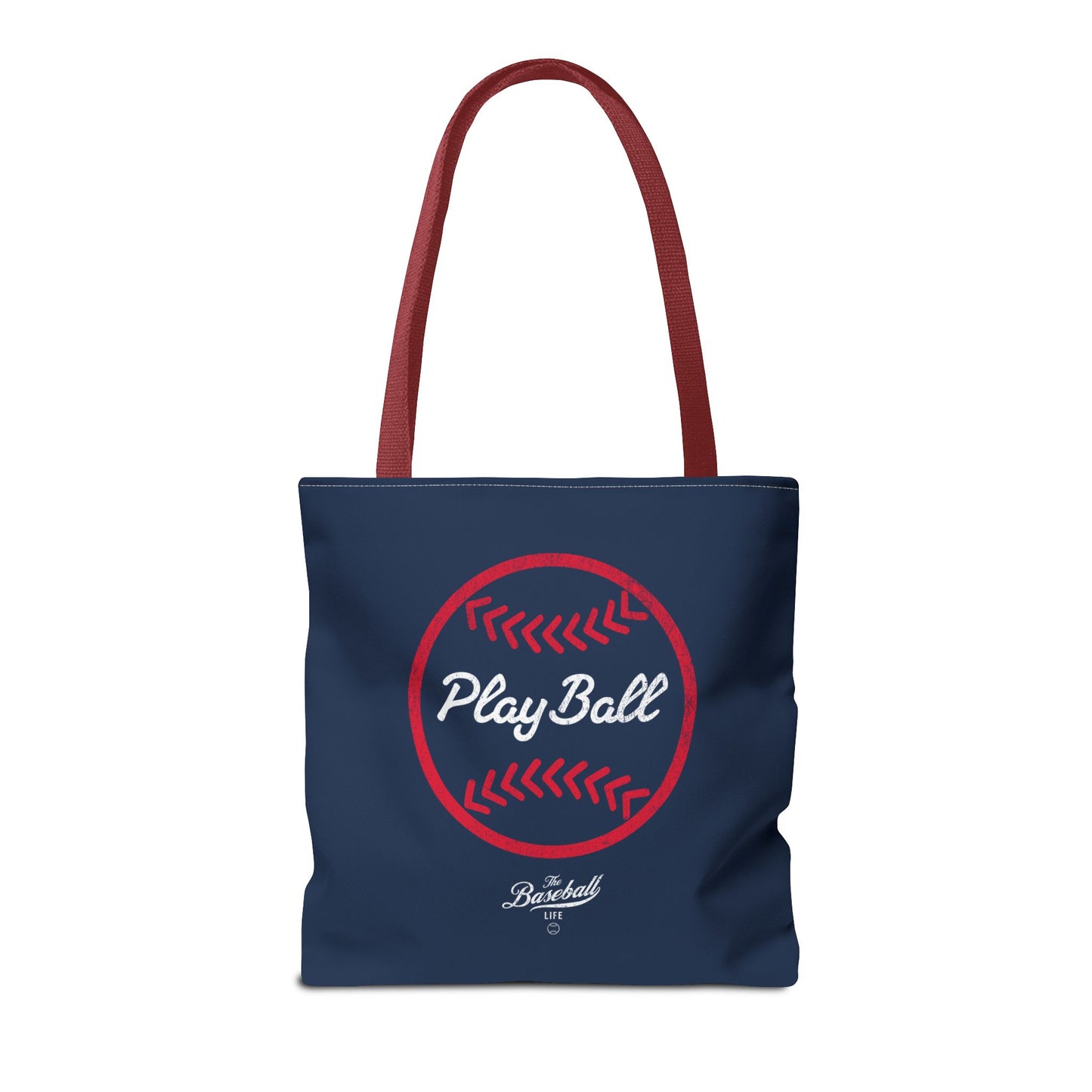 Baseball Icon Play Ball Tote Bag_Navy