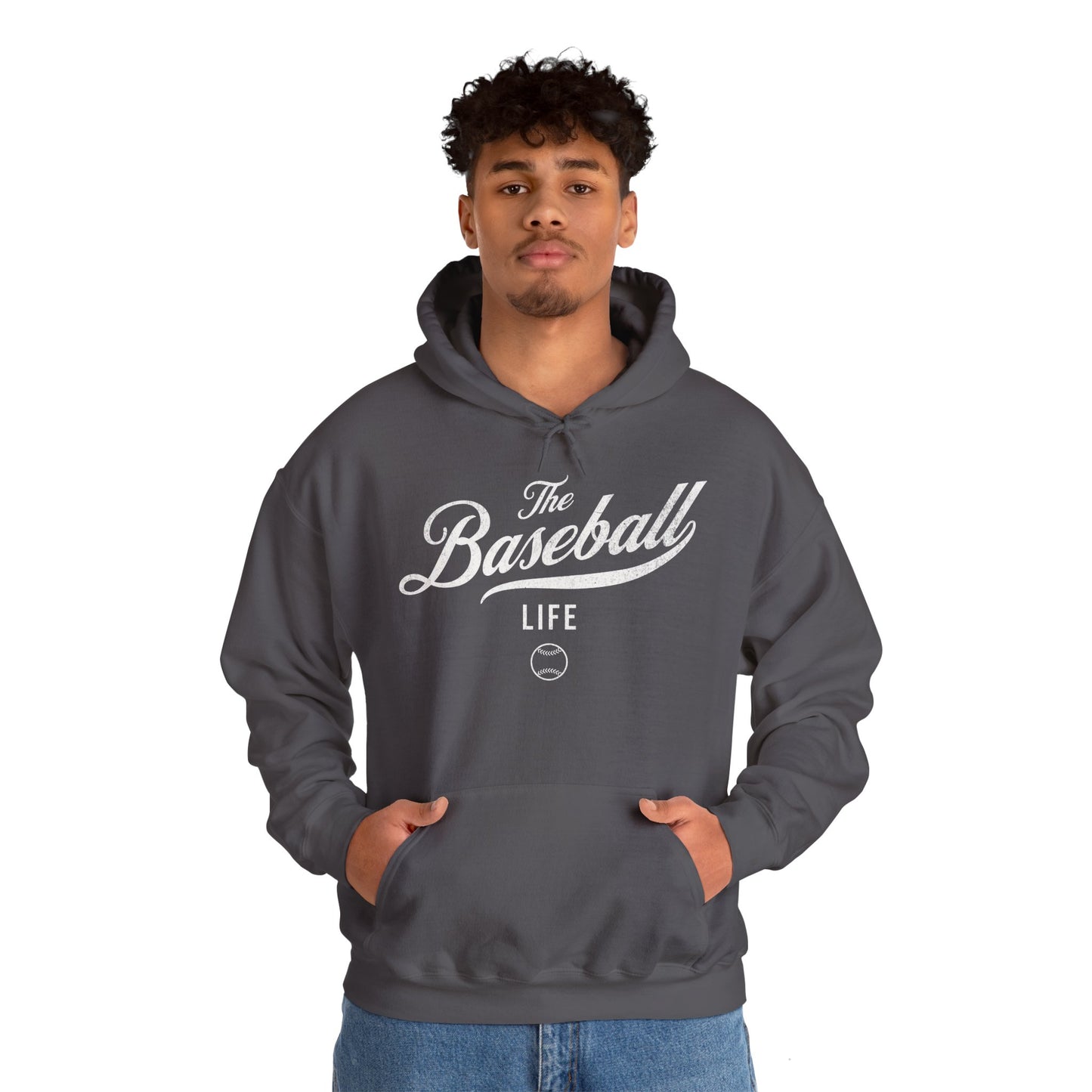 The Baseball Life Hoodie_White Print