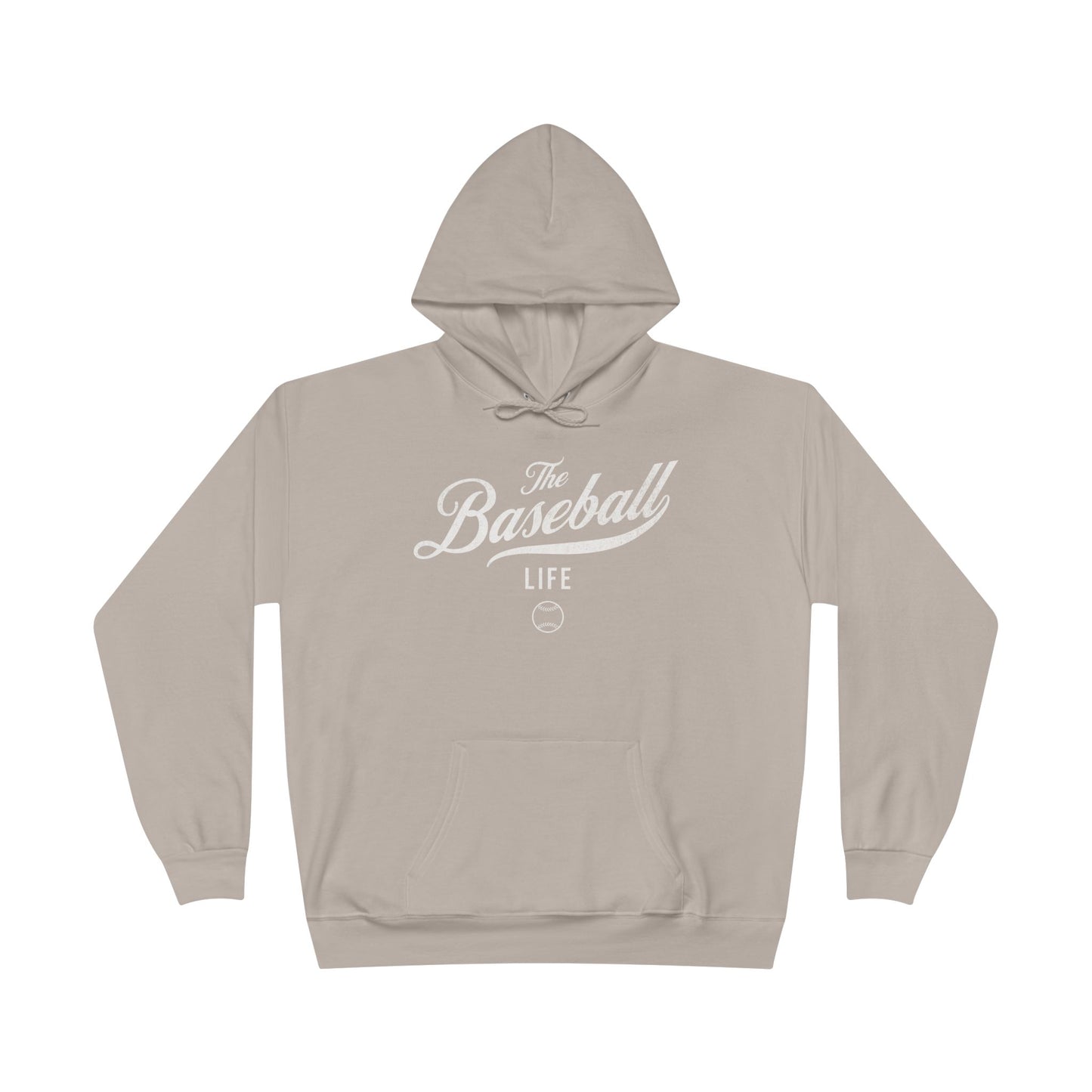 The Baseball Life Hoodie w/Grommets_White Print