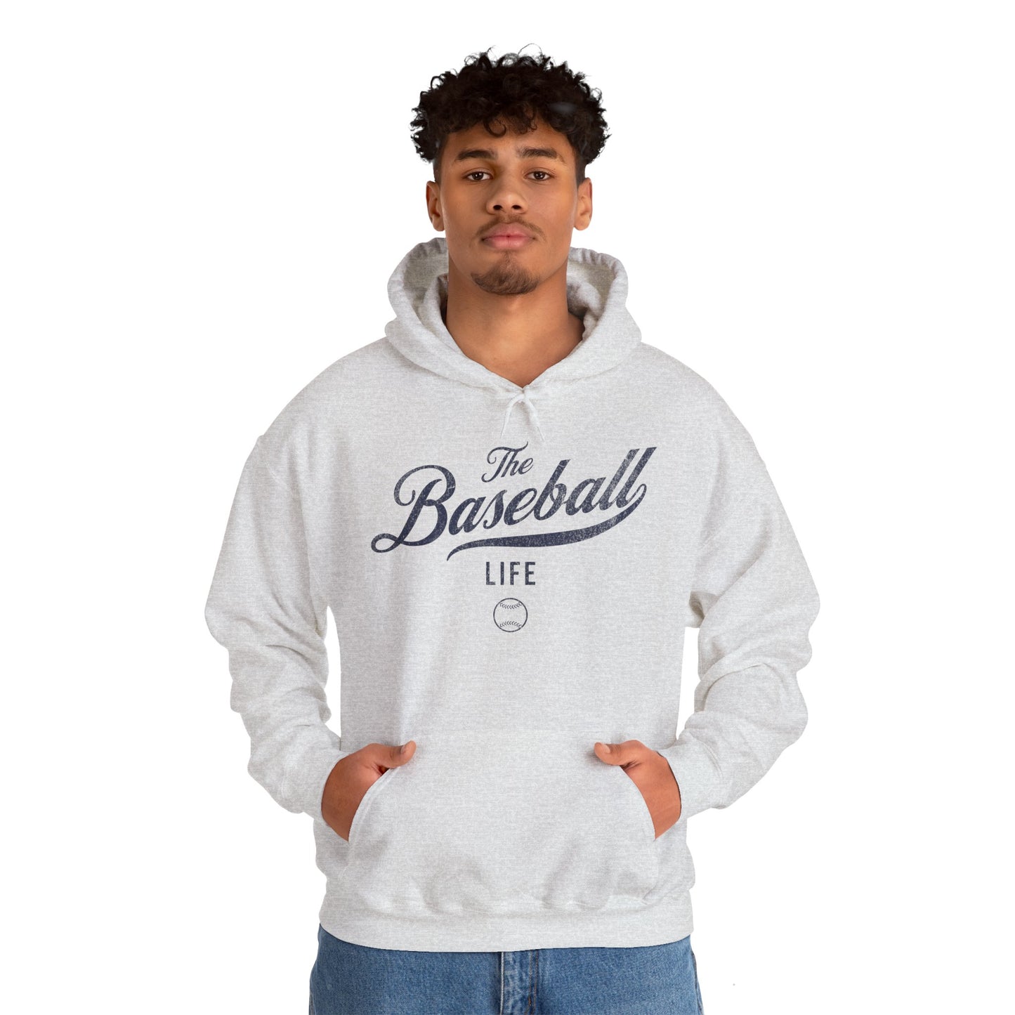 The Baseball Life Hoodie_Navy Print