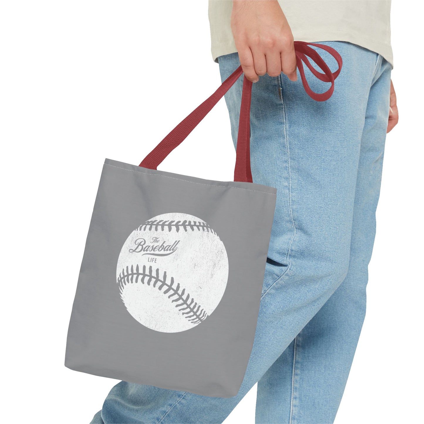 Weathered Baseball Tote Bag_Medium Gray