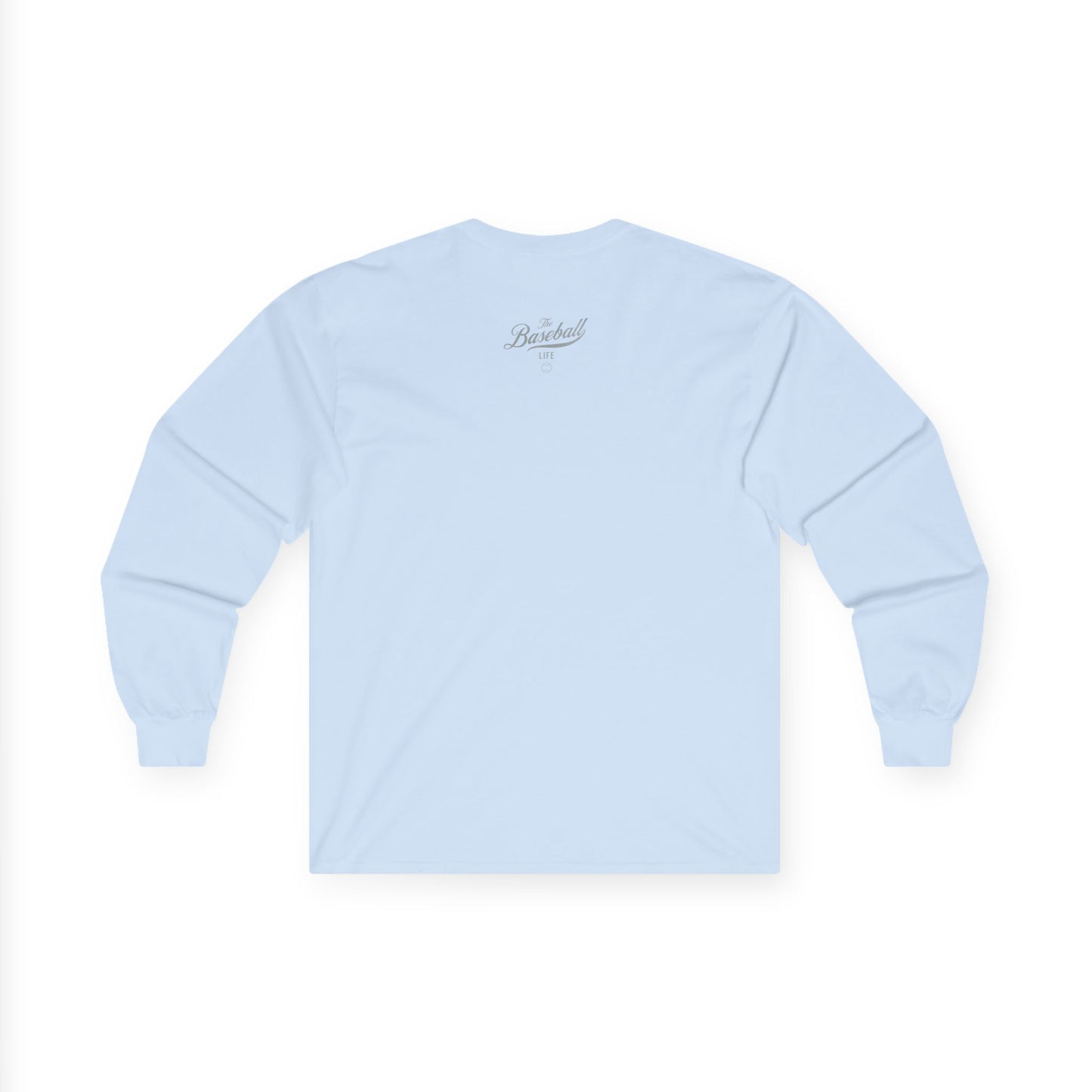 The Baseball Life Long Sleeve T-Shirt_Silver Gray Print