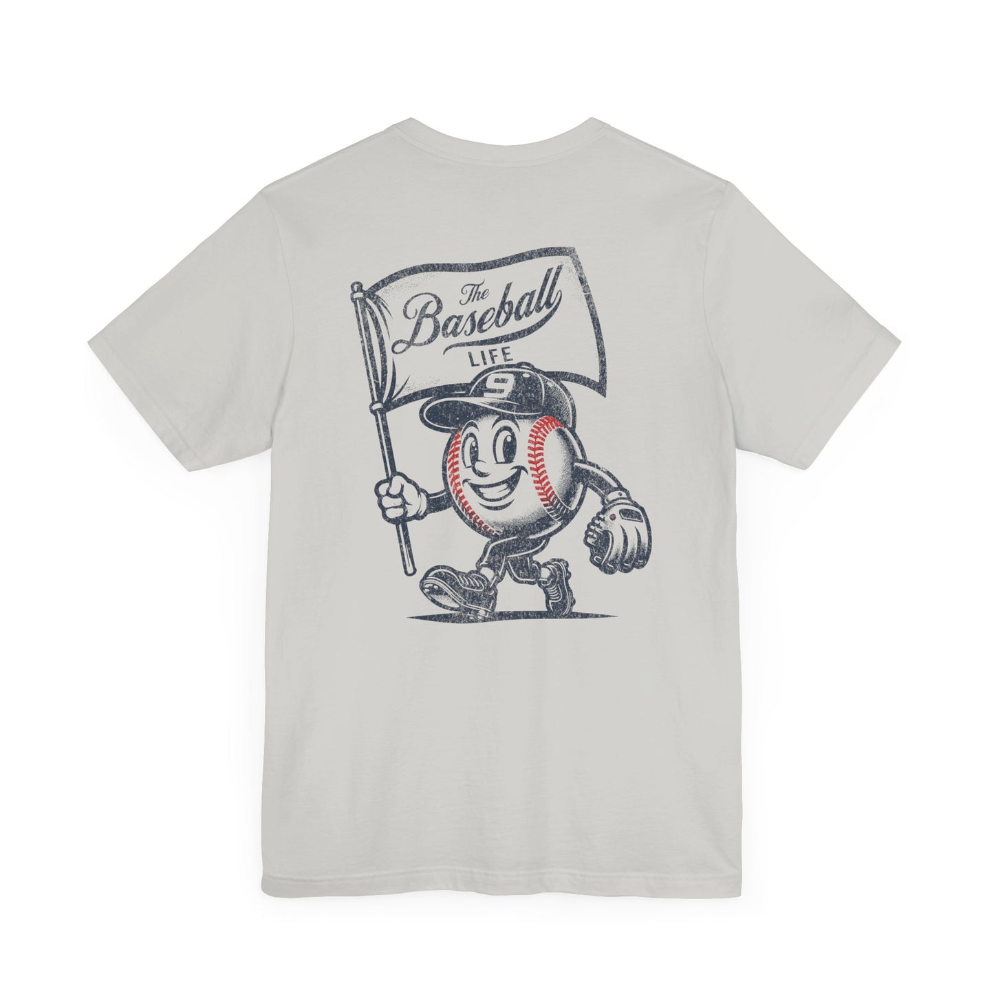 Mr. Baseball Mascot Flying Flag T-Shirt