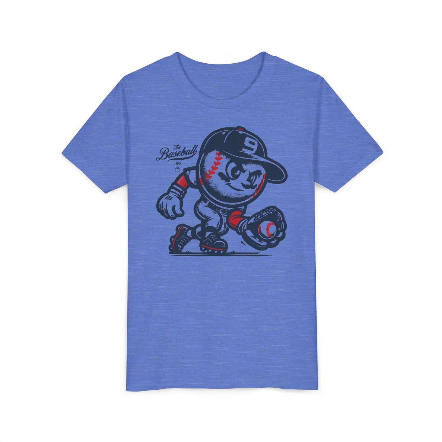 Youth Mr. Baseball Mascot Fielding T-Shirt