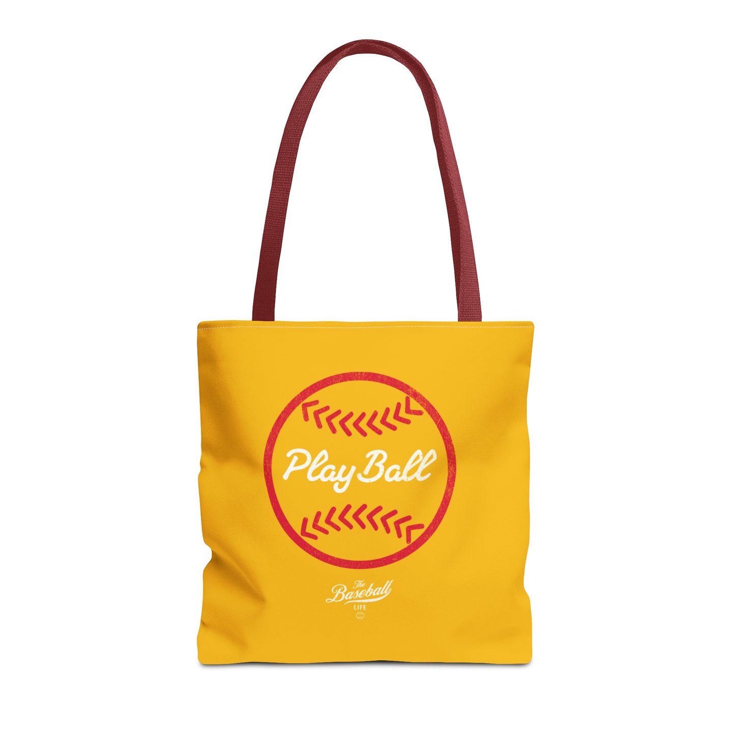 Baseball Icon Play Ball Tote Bag_Yellow Gold