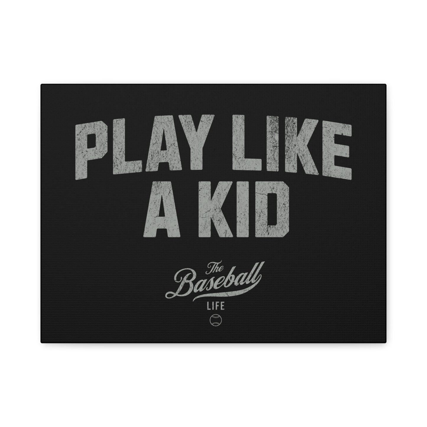 Play Like A Kid Wall Art Canvas_Black