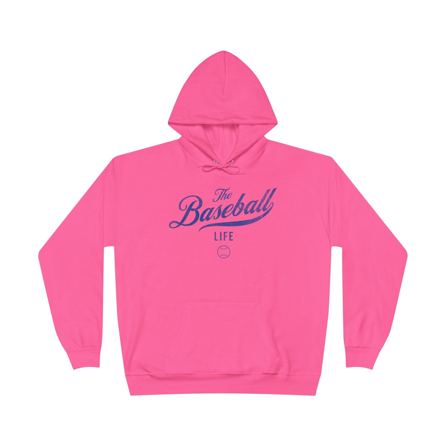 The Baseball Life Hoodie w/Grommets_Royal Blue Print