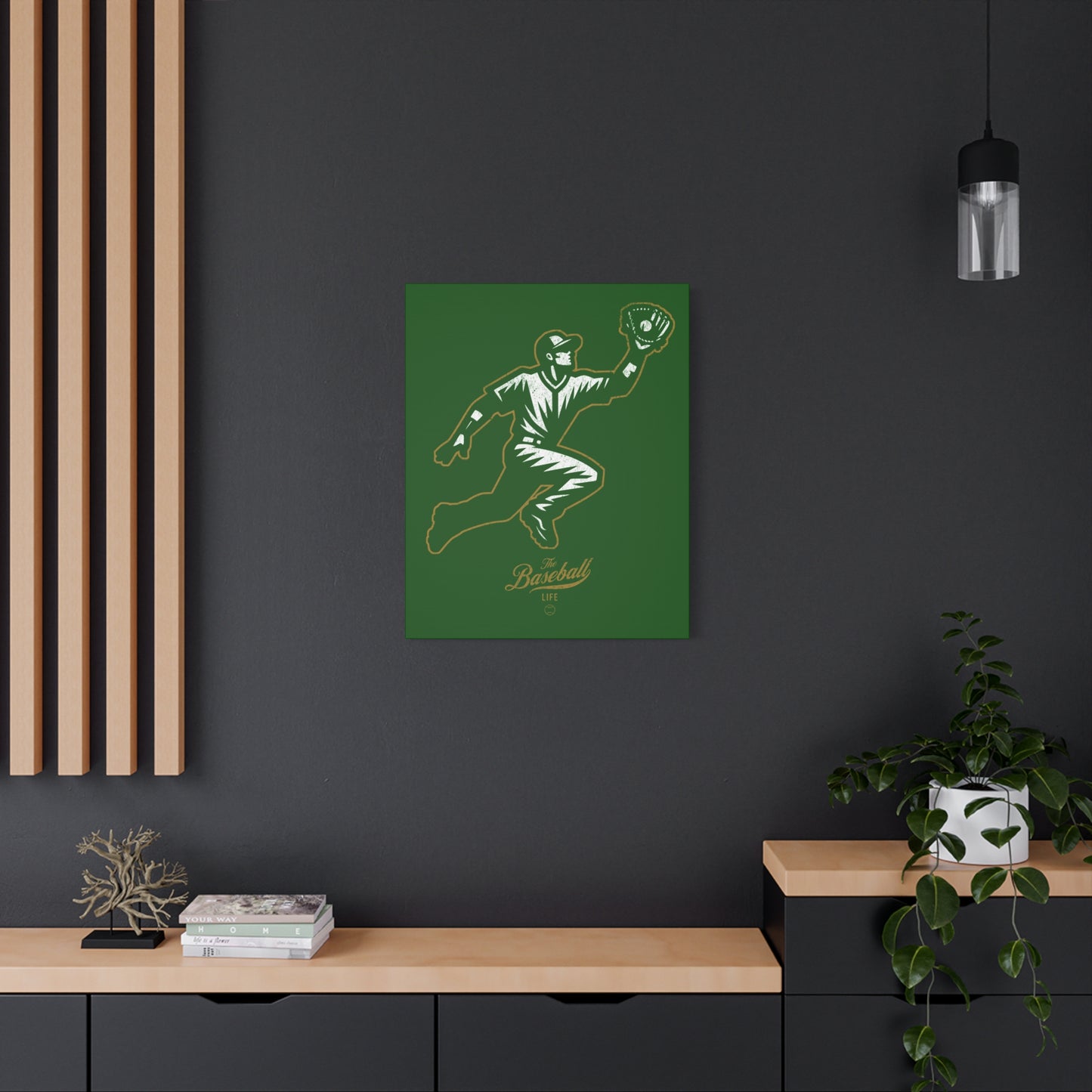 Player Icon Wall Art Canvas_Dark Green