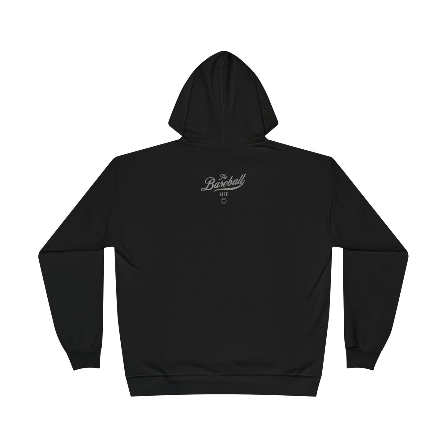 The Baseball Life Hoodie w/Grommets_Silver Gray Print