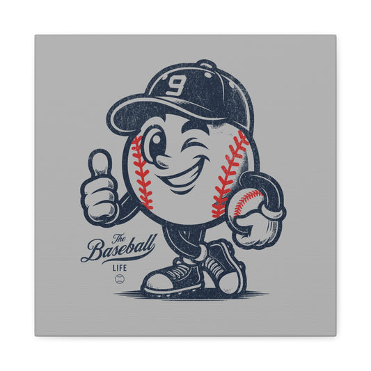 The Original Mr. Baseball Mascot Wall Art Canvas