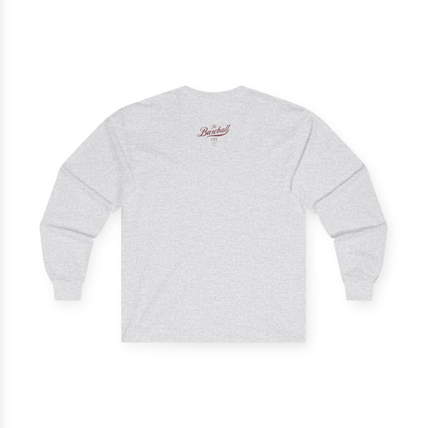 The Baseball Life Long Sleeve T-Shirt_Maroon Print