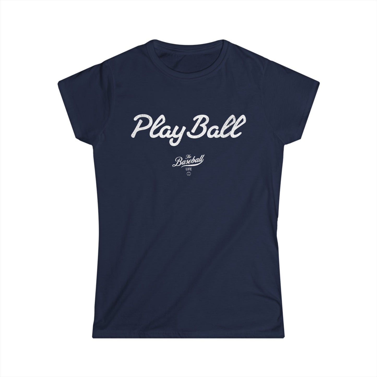 Play Ball White Print_Women's