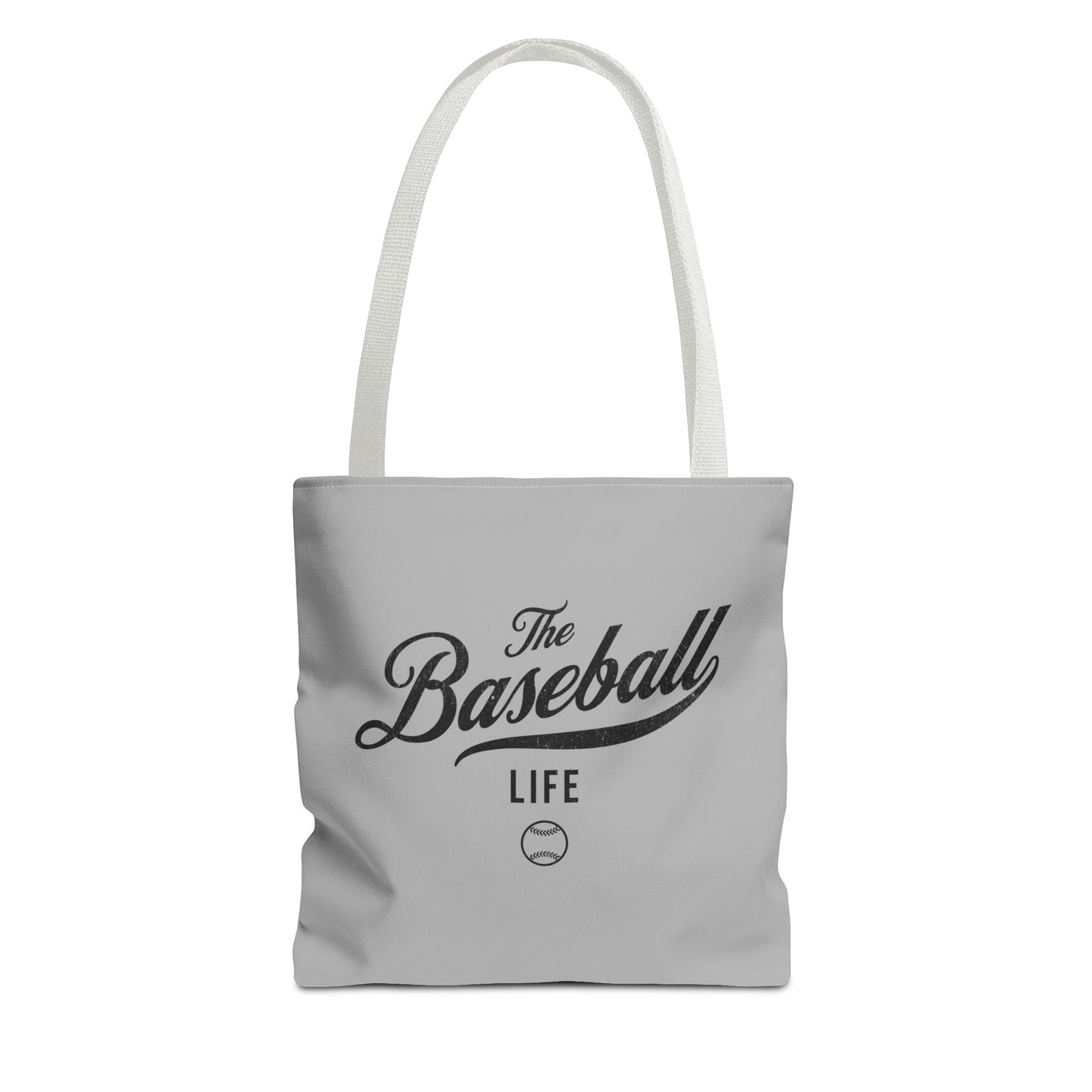 The Baseball Life Tote Bag_Gray w Black Print