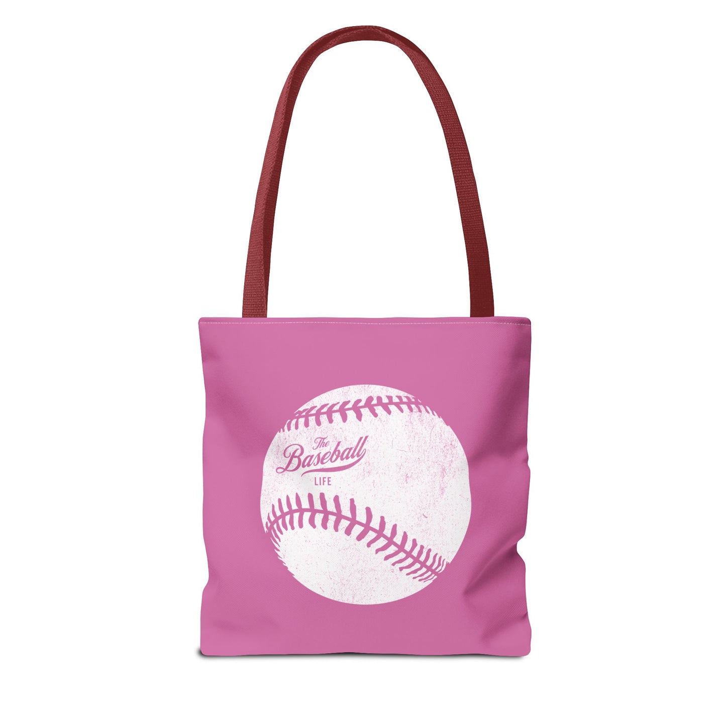 Weathered Baseball Tote Bag_Bubble Gum