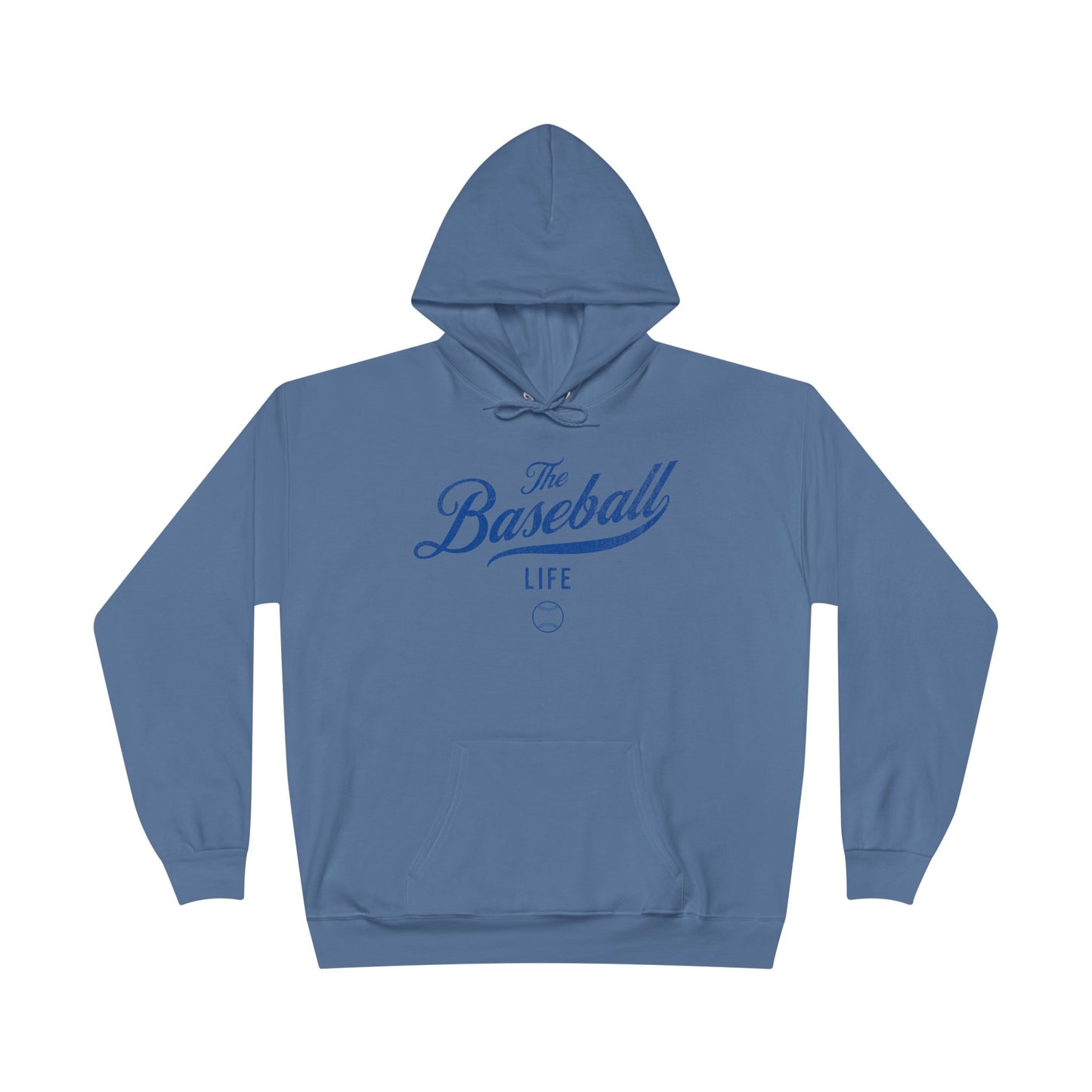 The Baseball Life Hoodie w/Grommets_Royal Blue Print
