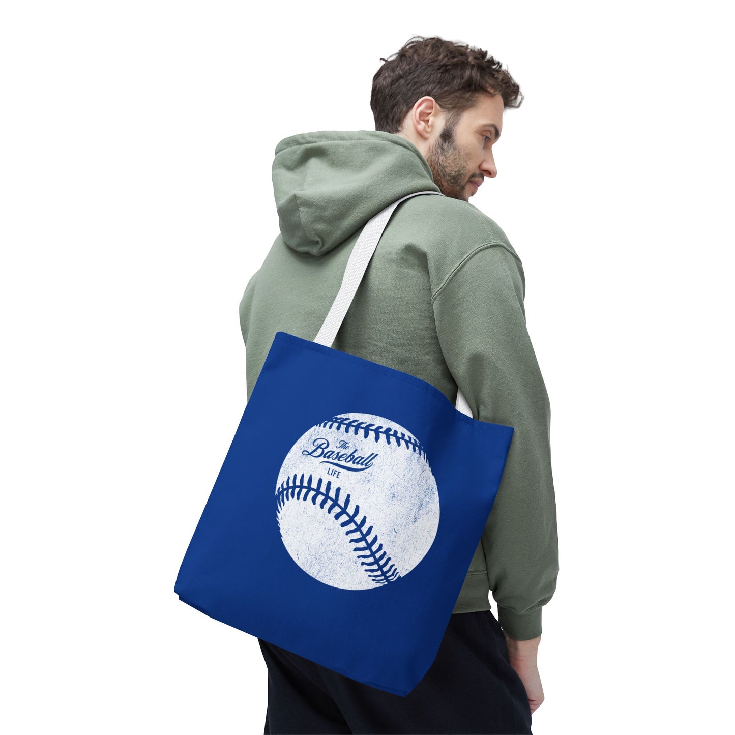 Weathered Baseball Tote Bag_Royal Blue