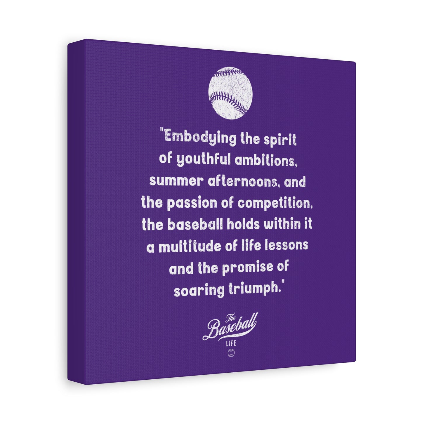 The Baseball Life "Verse" Wall Art Canvas_Purple