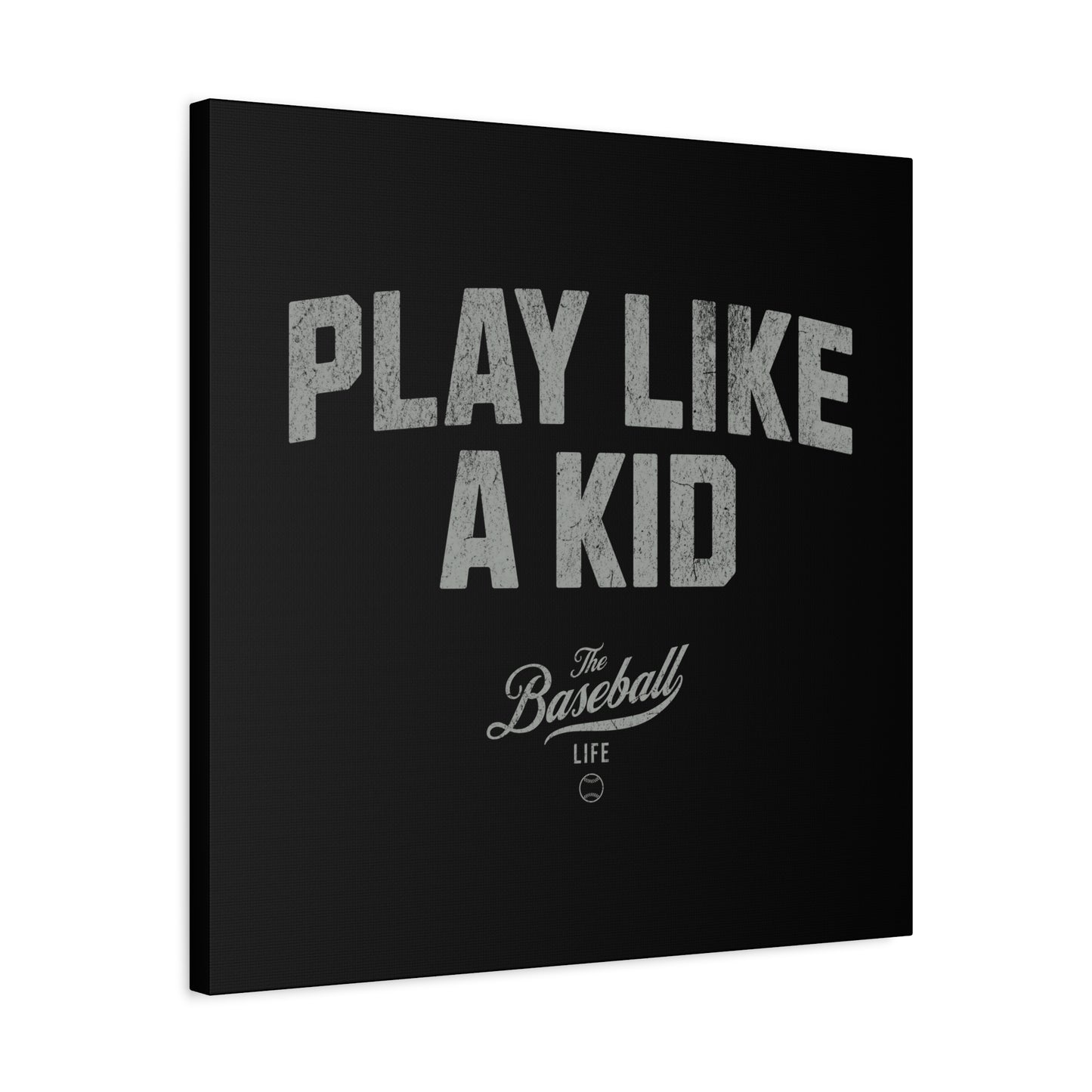 Play Like A Kid Wall Art Canvas_Black