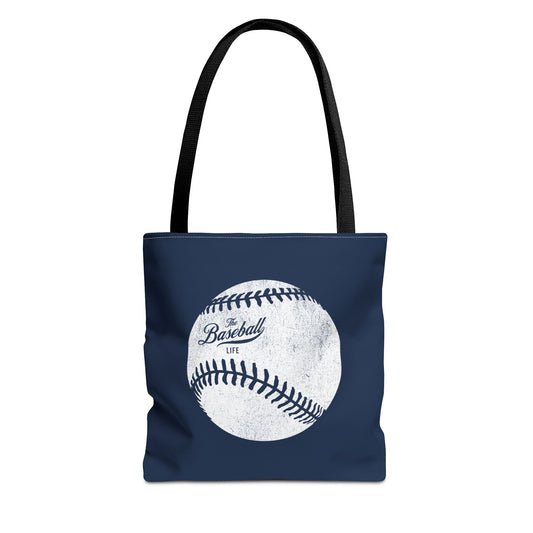 Weathered Baseball Tote Bag_Navy