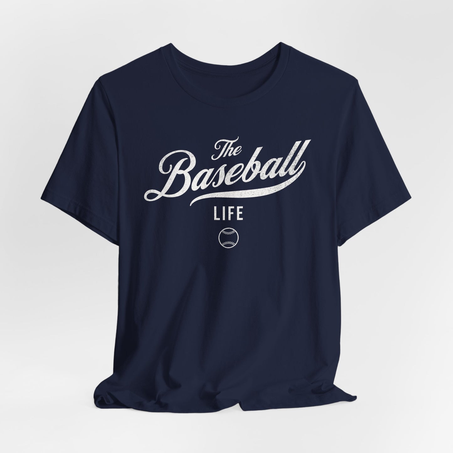 The Baseball Life Classic Script T-Shirt_White Print