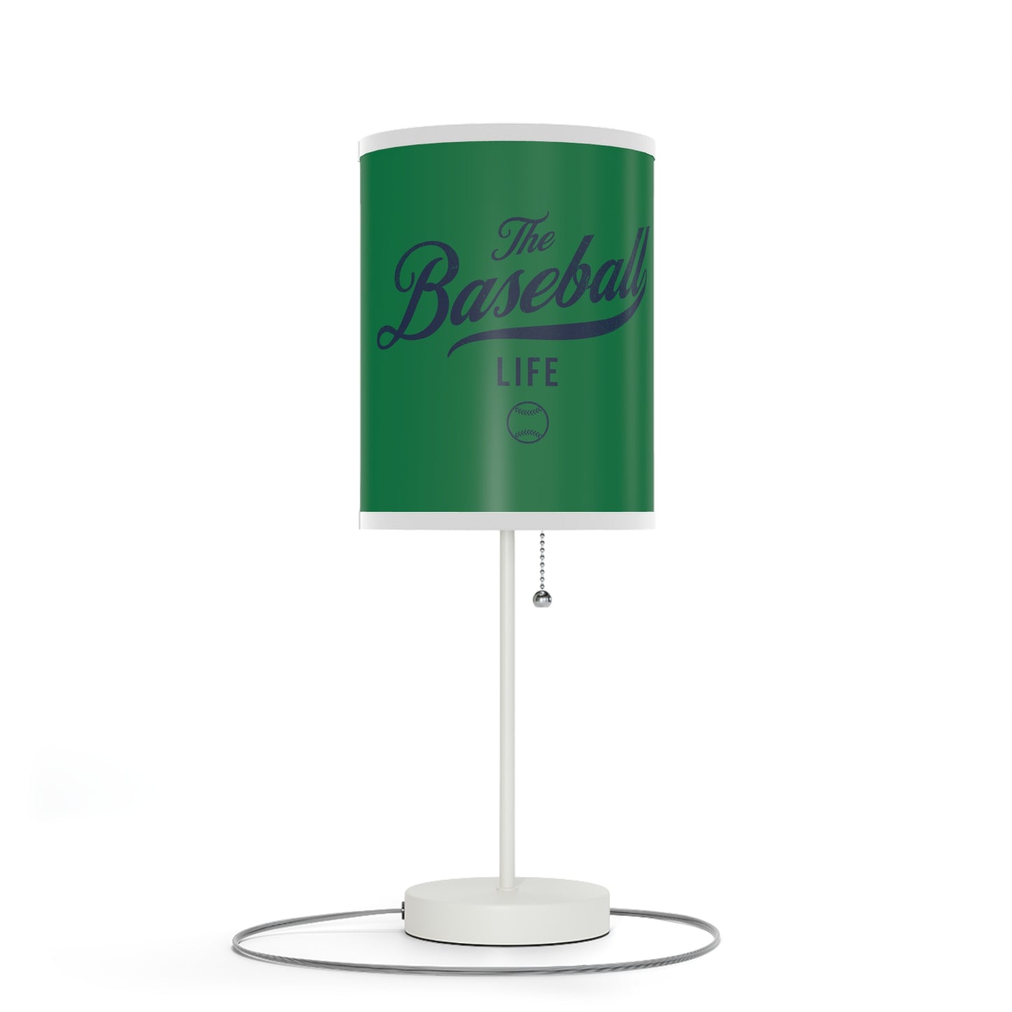 Table Lamp_Green w Navy Print