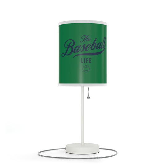 Table Lamp_Green w Navy Print