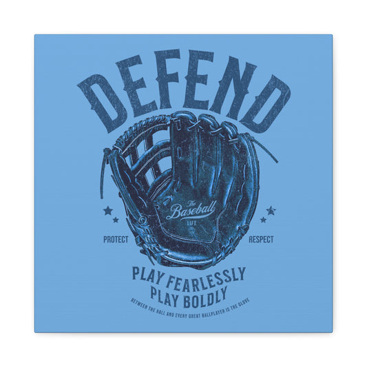 Defend Glove Wall Art Canvas_Carolina Blue