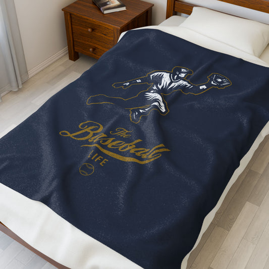 Velveteen Plush Blanket_Player Icon_Navy