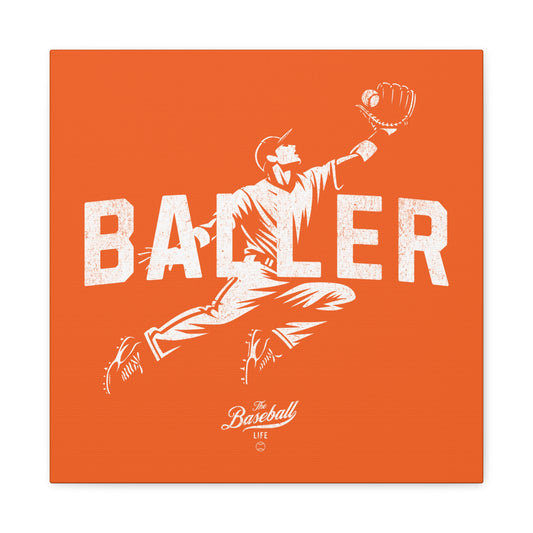 Baller Wall Art Canvas_Orange