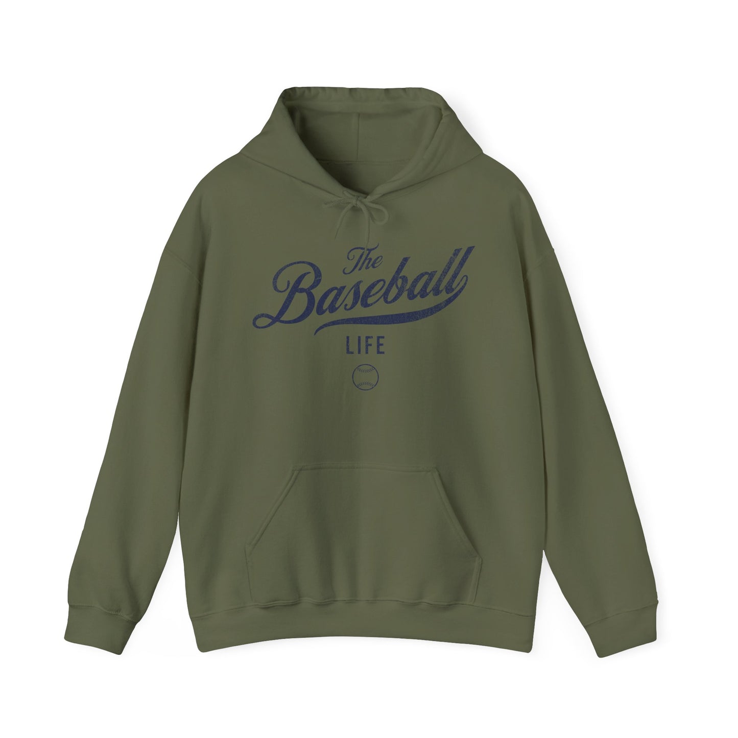 The Baseball Life Hoodie_Navy Print