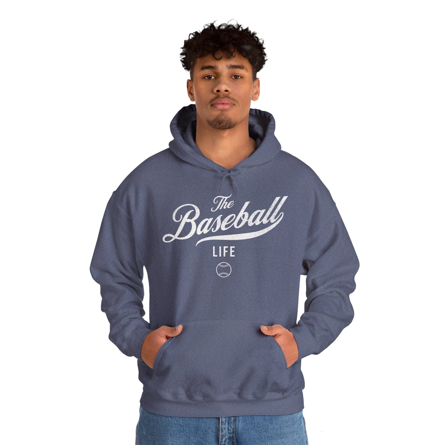 The Baseball Life Hoodie_White Print