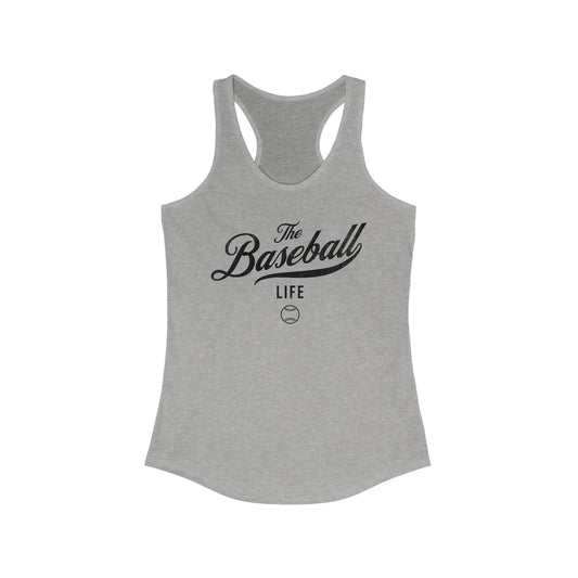 The Baseball Life Classic Script Tank_Black Print