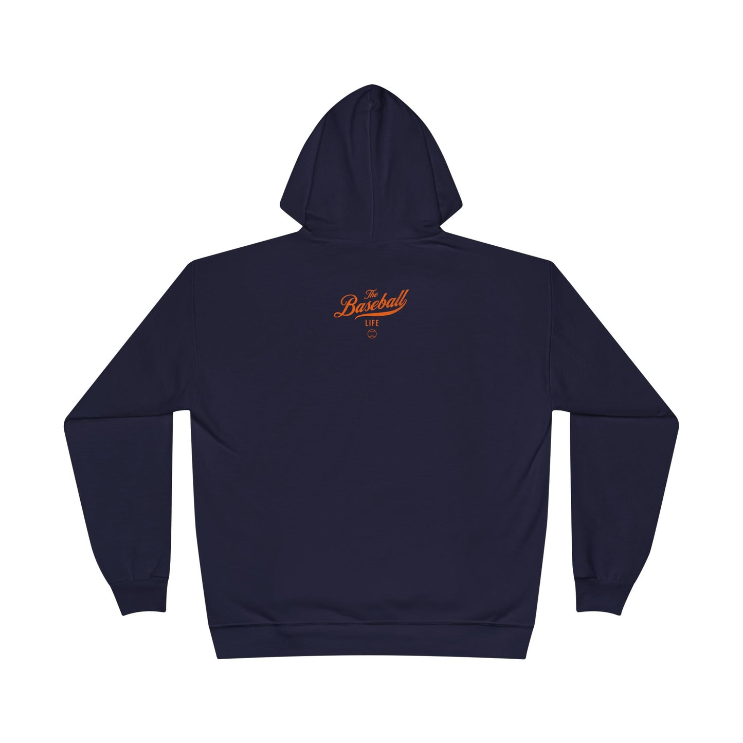 The Baseball Life Hoodie w/Grommets_Orange Print
