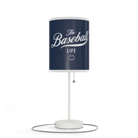 Table Lamp_Navy w White Print