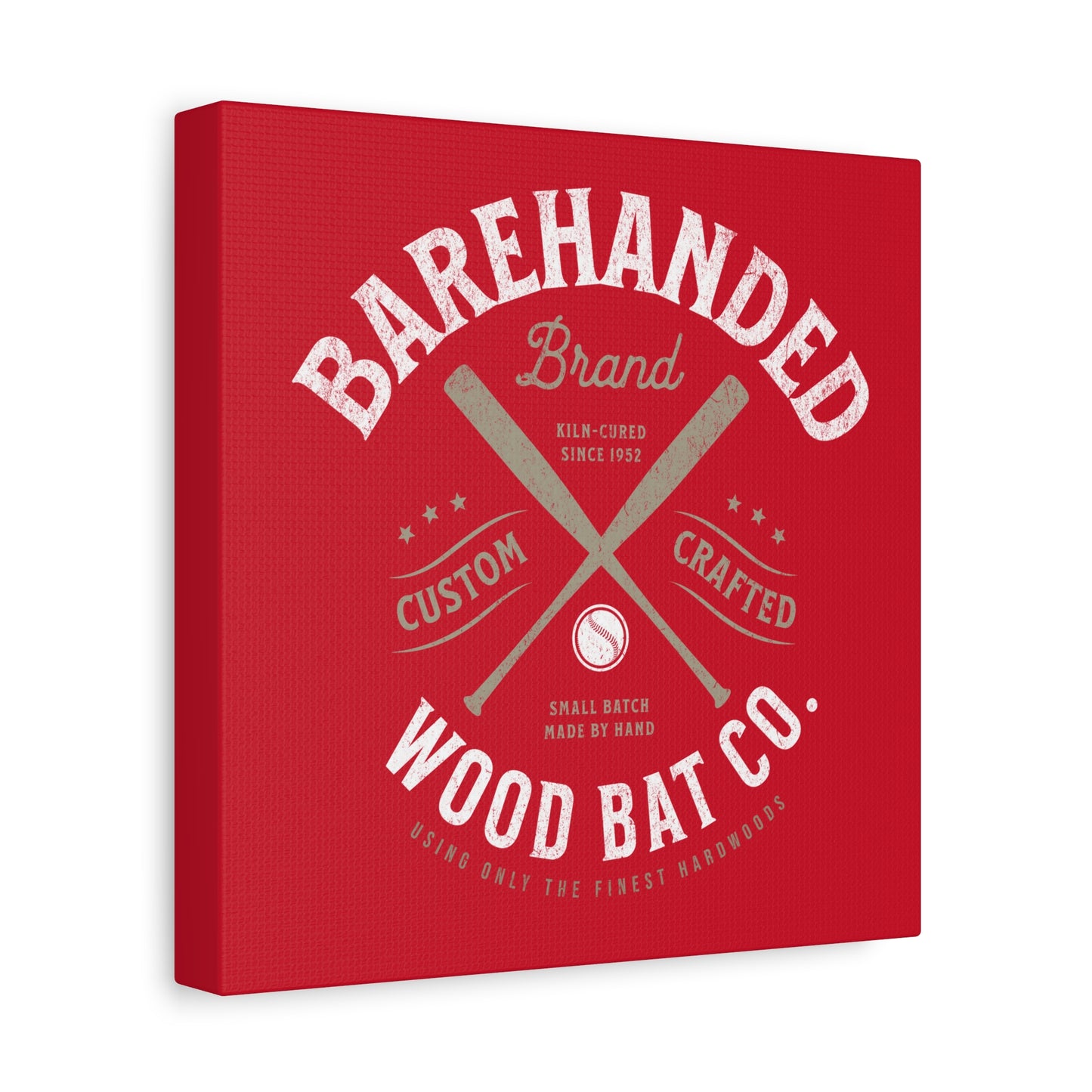 Barehanded Wood Bat Co. Wall Art Canvas_Red