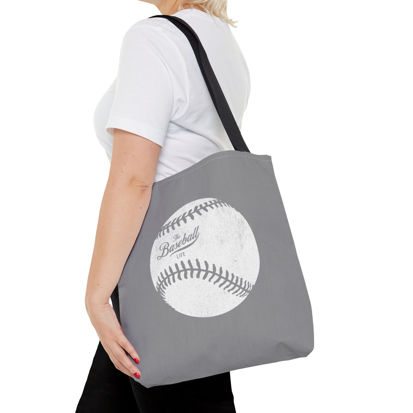 Weathered Baseball Tote Bag_Medium Gray