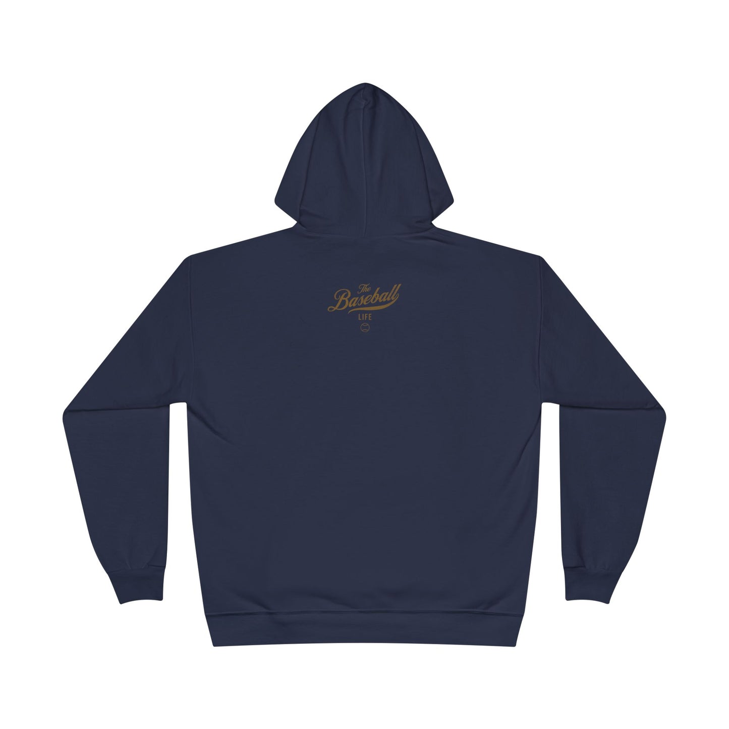 The Baseball Life Hoodie w/Grommets_Old Gold Print