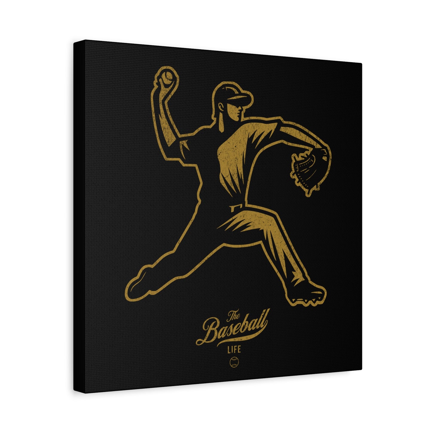 Pitcher Icon Wall Art Canvas_Black