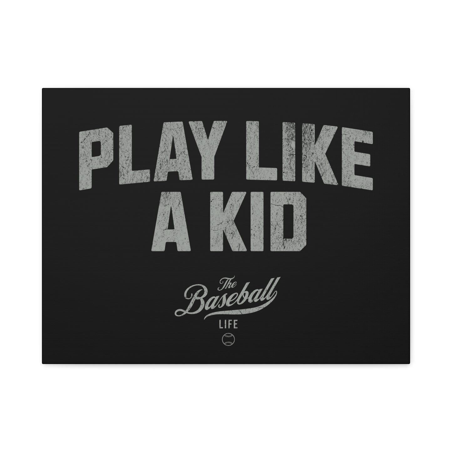 Play Like A Kid Wall Art Canvas_Black
